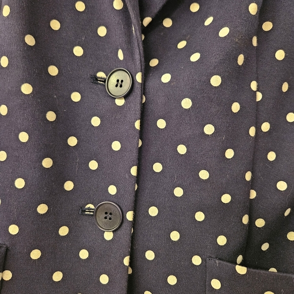 Talbots 2 button down polka dot blazer suitcoat size S small - Picture 5 of 11
